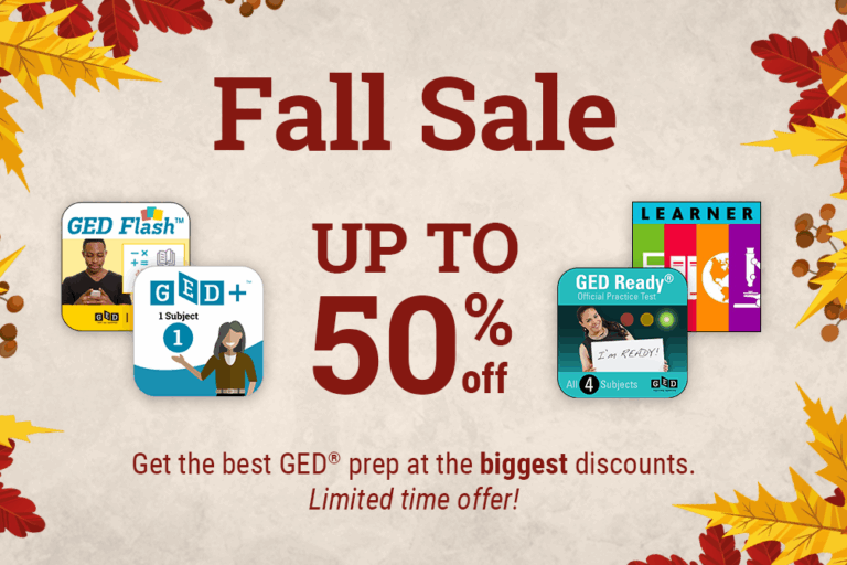 Big Savings This Fall: GED® Test Prep & Practice Promo